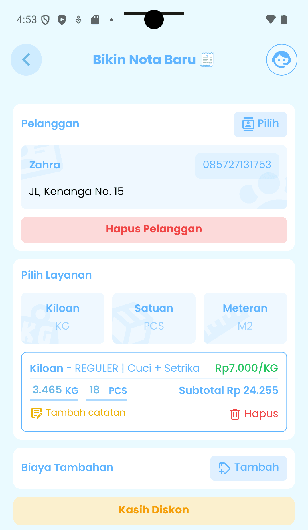 Aplikasi Kasir Laundry