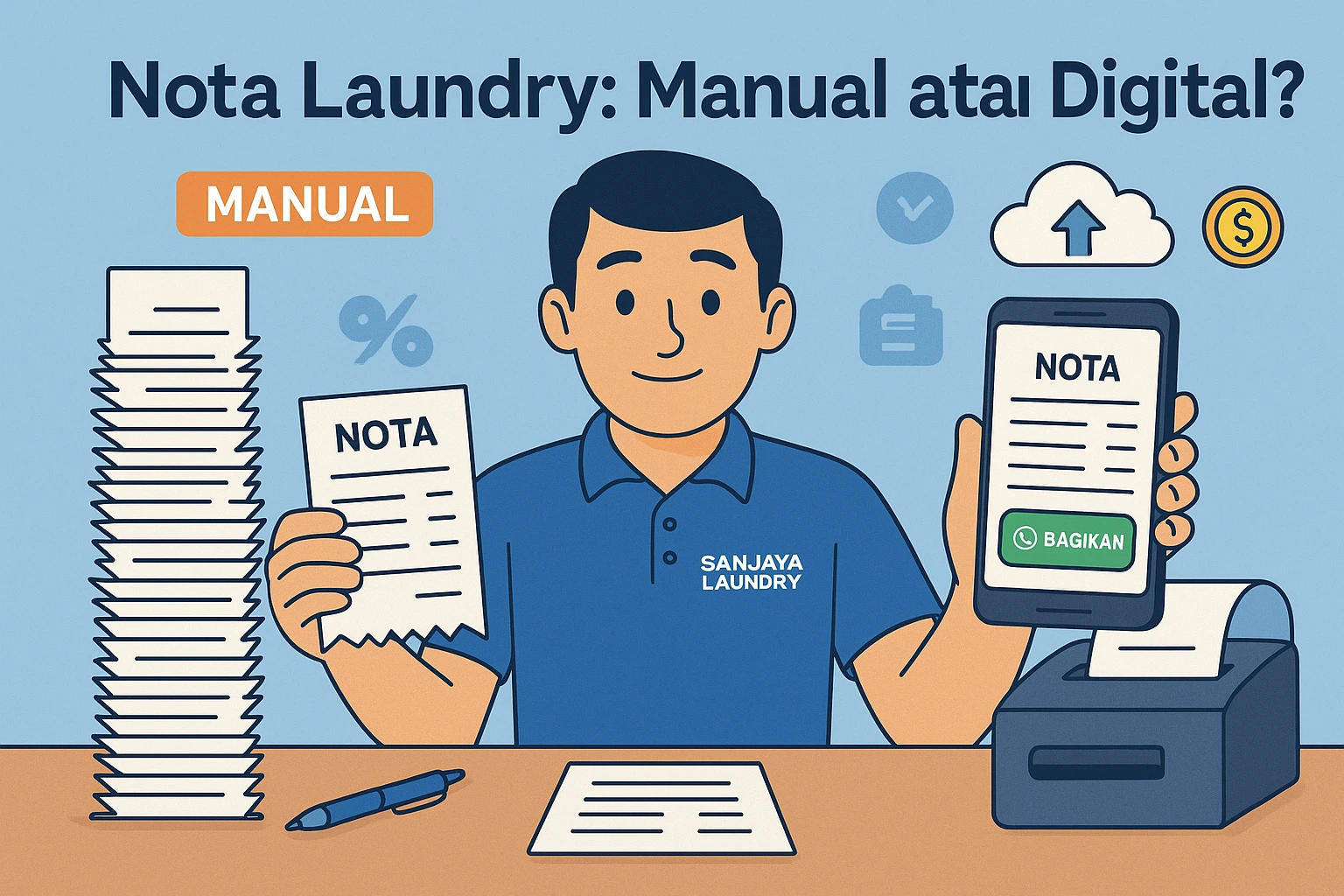 Manual vs Digital: Mana Pilihan Terbaik untuk Nota Laundry?